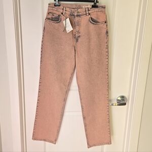 (Tall) NWT ASOS Pink Farleigh High Rise Slim Mom Jeans Sz 32x36
